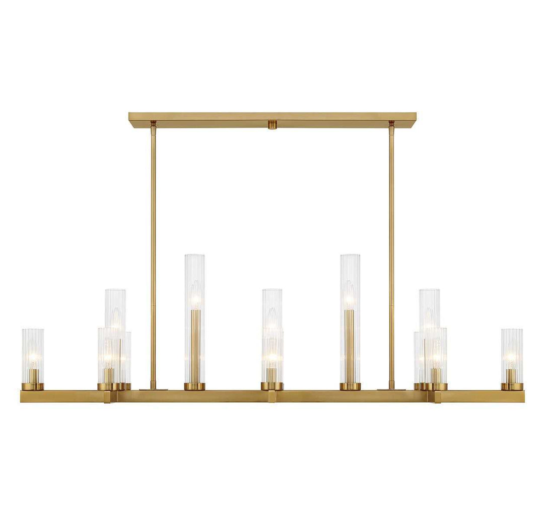 Savoy House - 1-2636-13-322 - 13 Light Linear Chandelier - Carina - Warm Brass