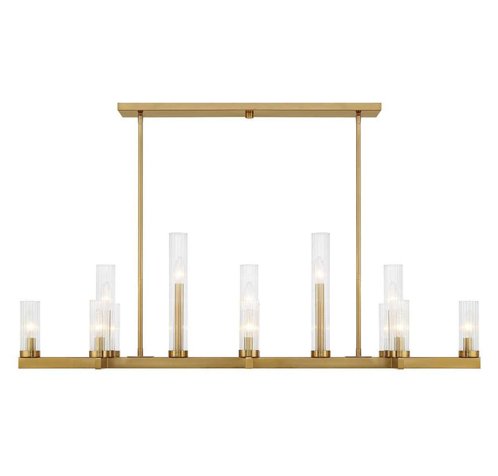 Savoy House - 1-2636-13-322 - 13 Light Linear Chandelier - Carina - Warm Brass
