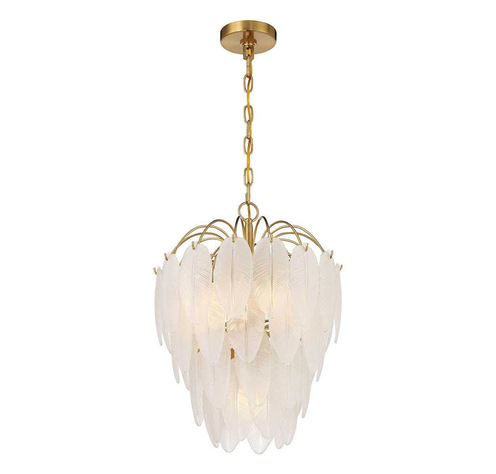 Boa Five Light Chandelier in Warm Brass Savoy House