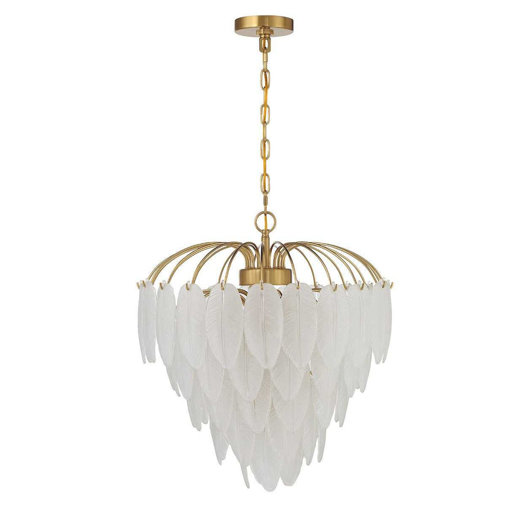 Boa Six Light Chandelier in Warm Brass Savoy House