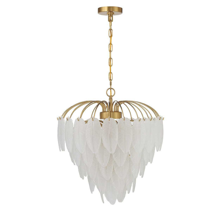 Boa Six Light Chandelier in Warm Brass Savoy House