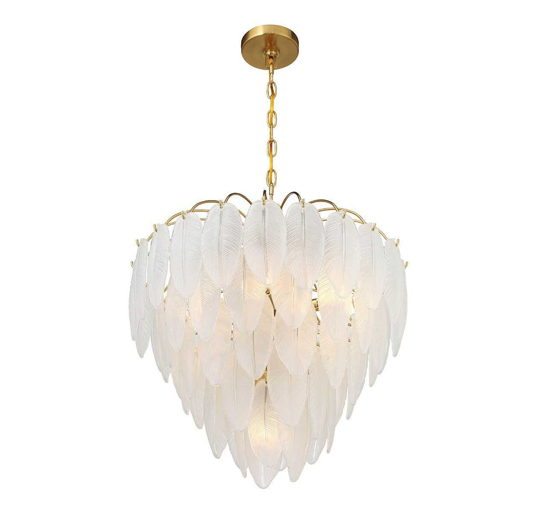 Boa Six Light Chandelier in Warm Brass Savoy House