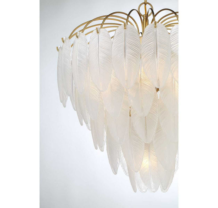 Boa Six Light Chandelier in Warm Brass Savoy House