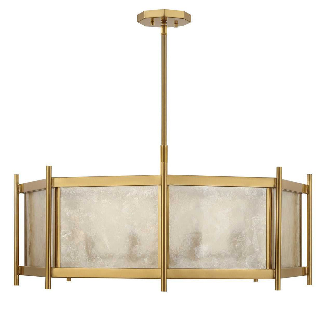Jacobs Eight Light Chandelier in Warm Brass Savoy House