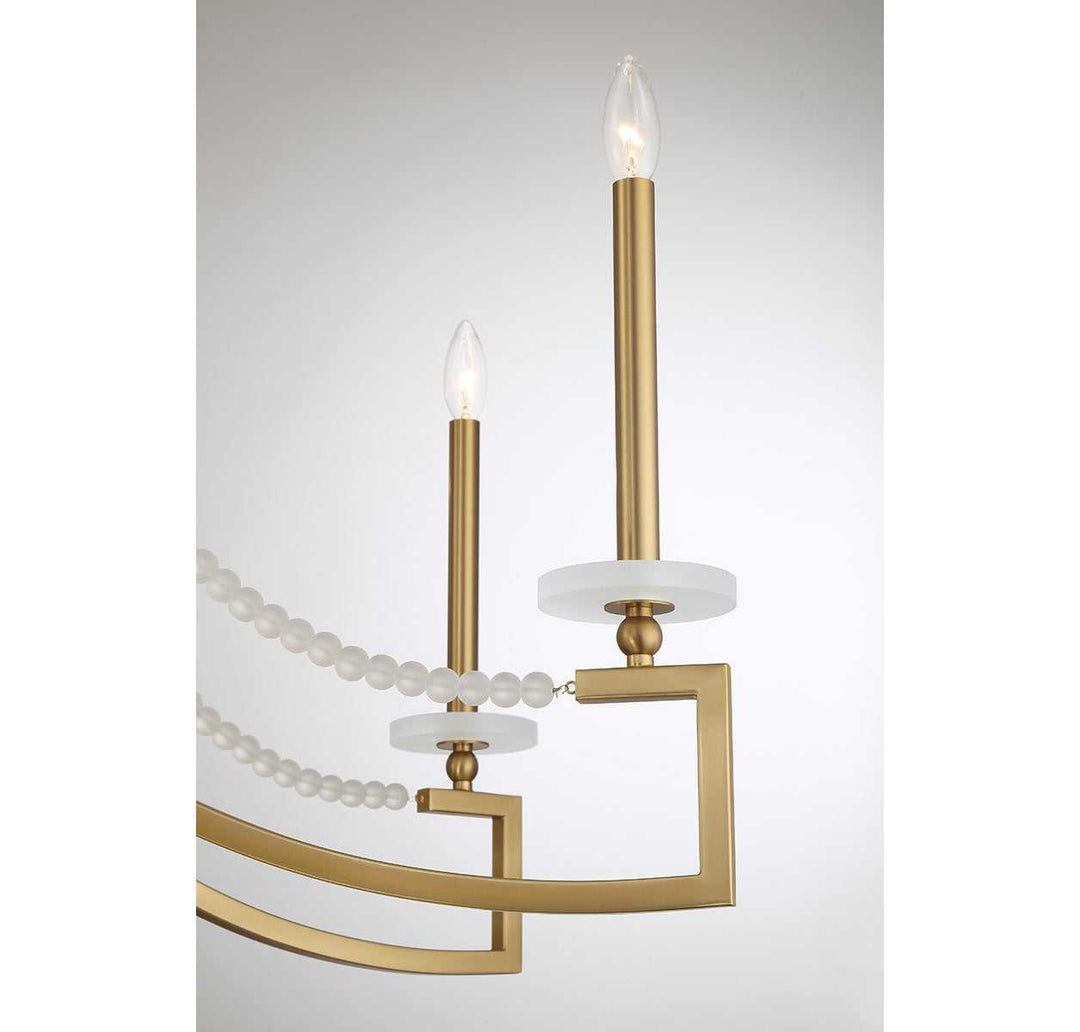 Helen Nine Light Chandelier in Warm Brass Savoy House