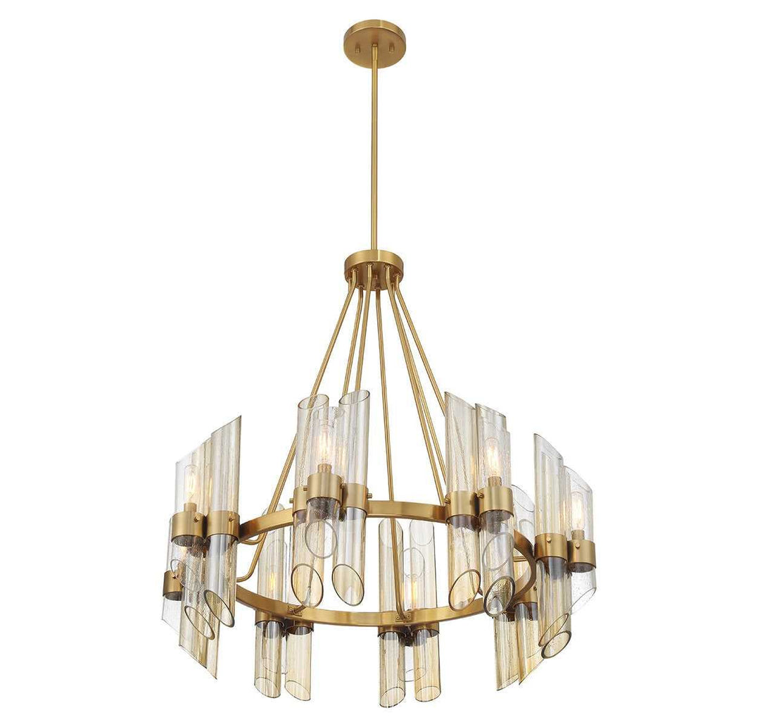 Biltmore Eight Light Chandelier in Warm Brass Savoy House