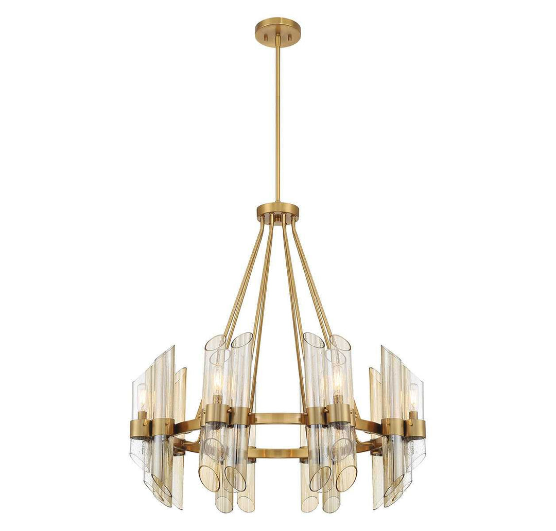 Biltmore Eight Light Chandelier in Warm Brass Savoy House
