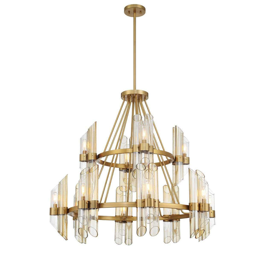 Biltmore 12 Light Chandelier in Warm Brass Savoy House