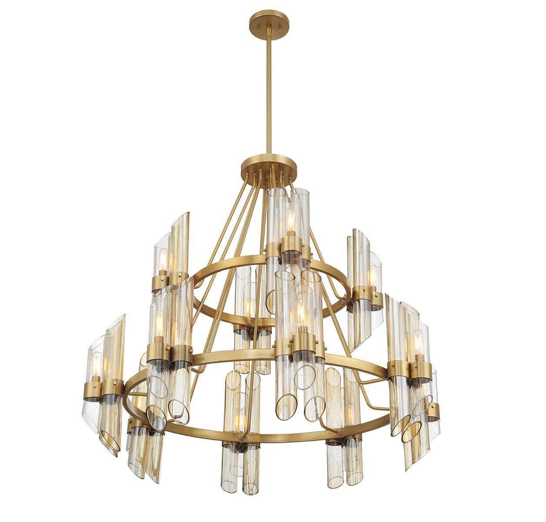 Biltmore 12 Light Chandelier in Warm Brass Savoy House