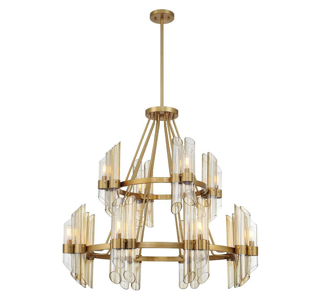 Biltmore 12 Light Chandelier in Warm Brass Savoy House