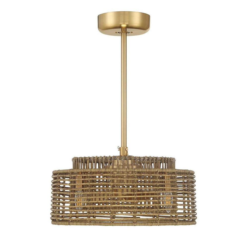 Ferndale Four Light Fan D'Lier in Warm Brass Savoy House