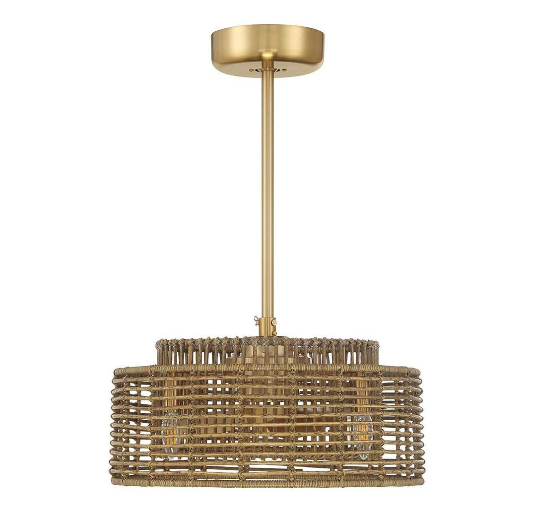 Ferndale Four Light Fan D'Lier in Warm Brass Savoy House