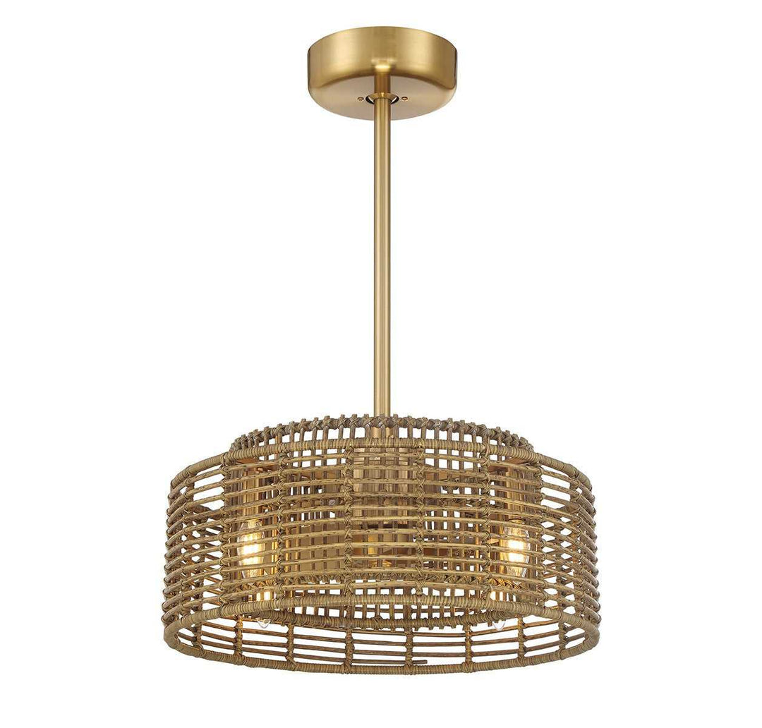 Ferndale Four Light Fan D'Lier in Warm Brass Savoy House