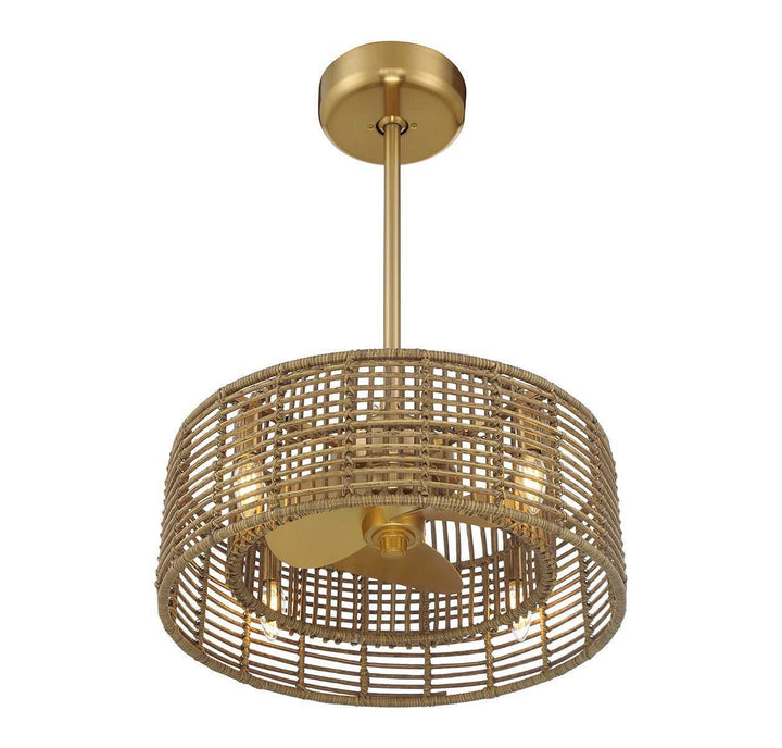 Ferndale Four Light Fan D'Lier in Warm Brass Savoy House