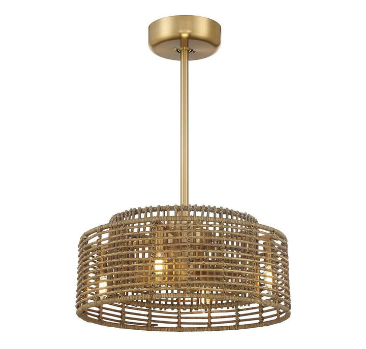 Ferndale Four Light Fan D'Lier in Warm Brass Savoy House