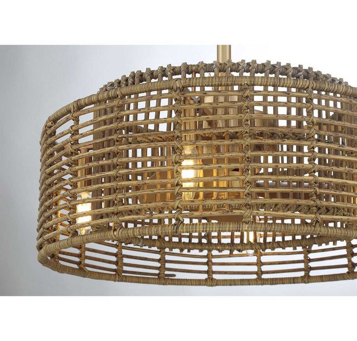 Ferndale Four Light Fan D'Lier in Warm Brass Savoy House