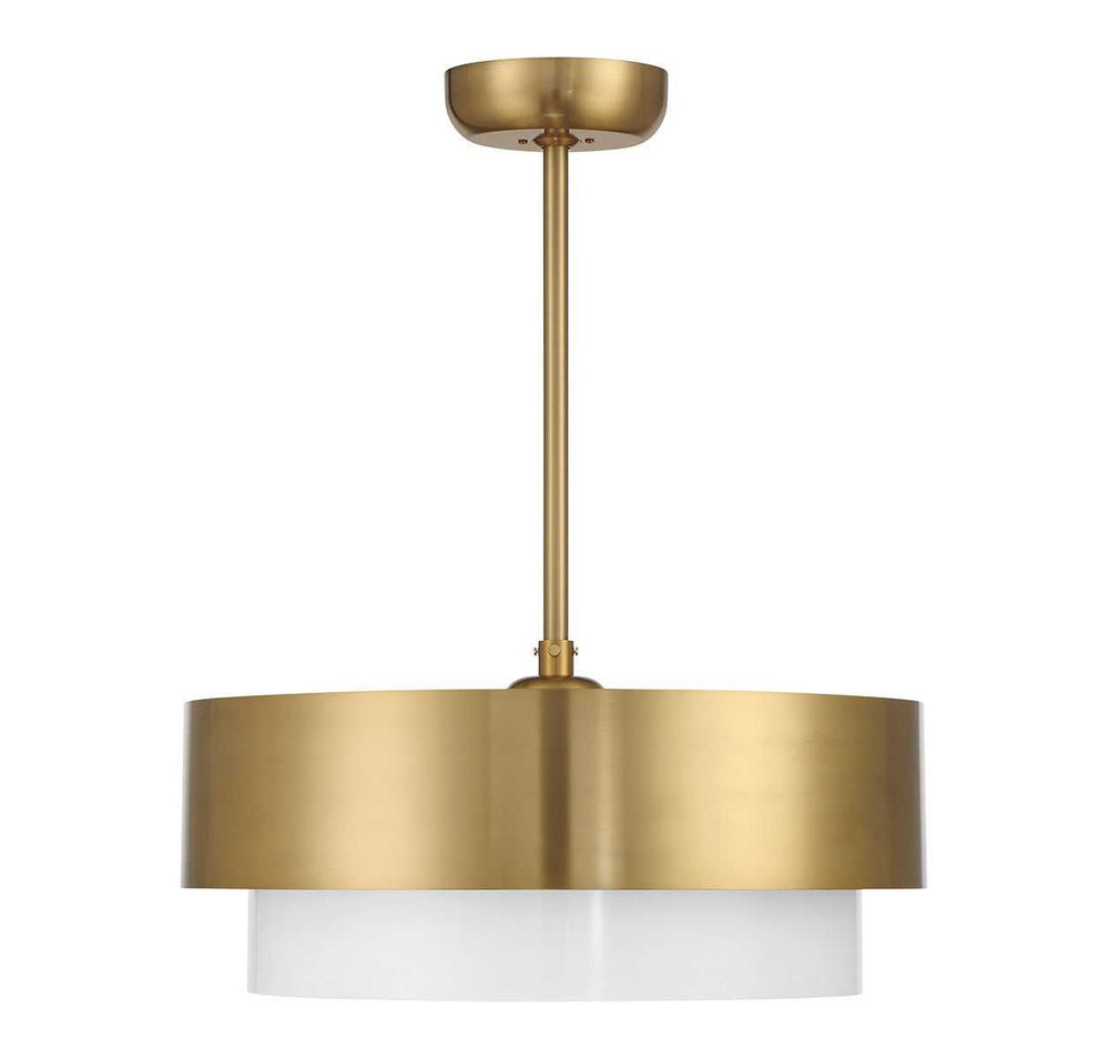 Diana Four Light Fan D'Lier in Warm Brass Savoy House