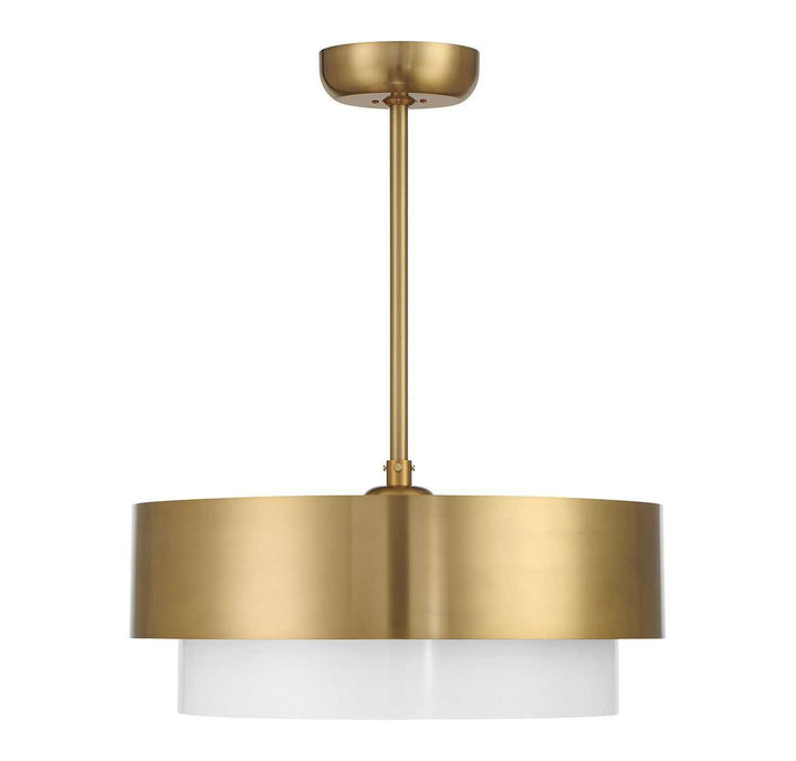 Diana Four Light Fan D'Lier in Warm Brass Savoy House