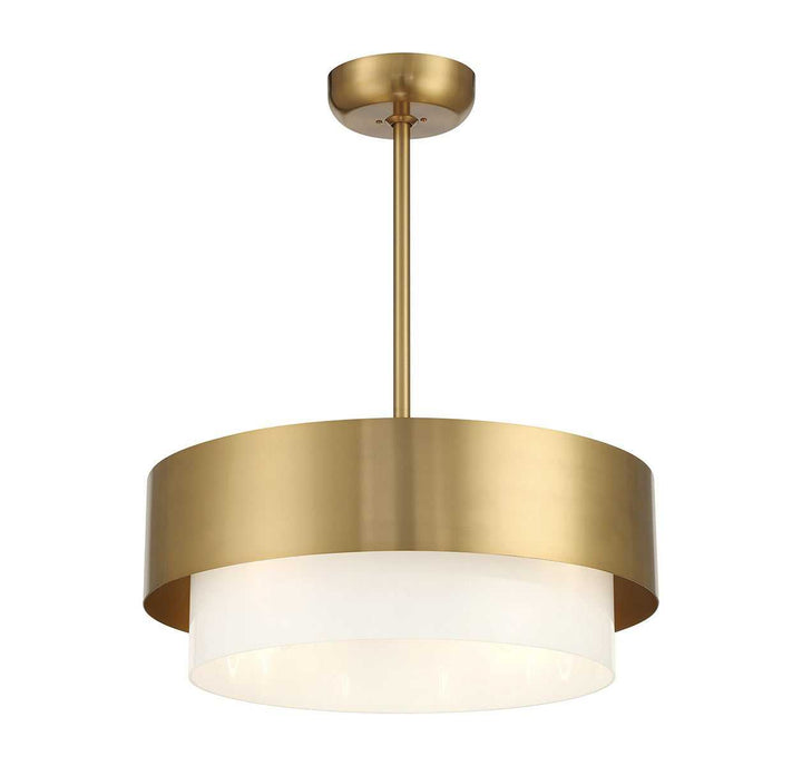 Diana Four Light Fan D'Lier in Warm Brass Savoy House