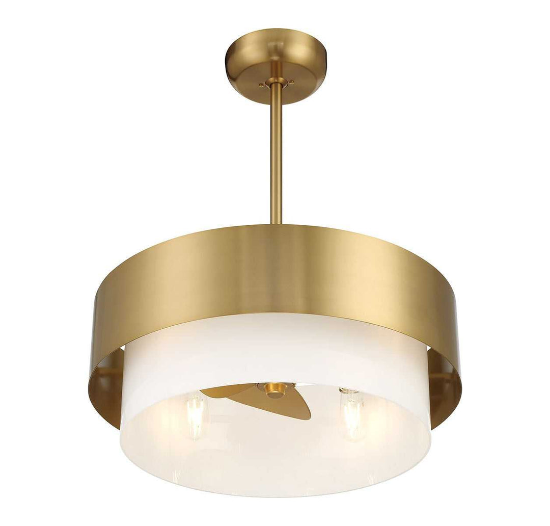 Diana Four Light Fan D'Lier in Warm Brass Savoy House
