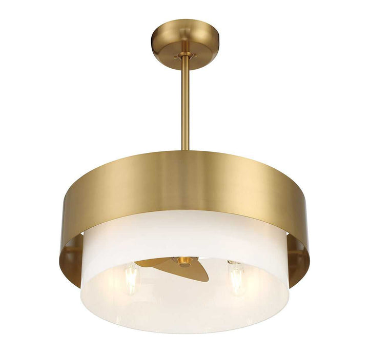 Diana Four Light Fan D'Lier in Warm Brass Savoy House