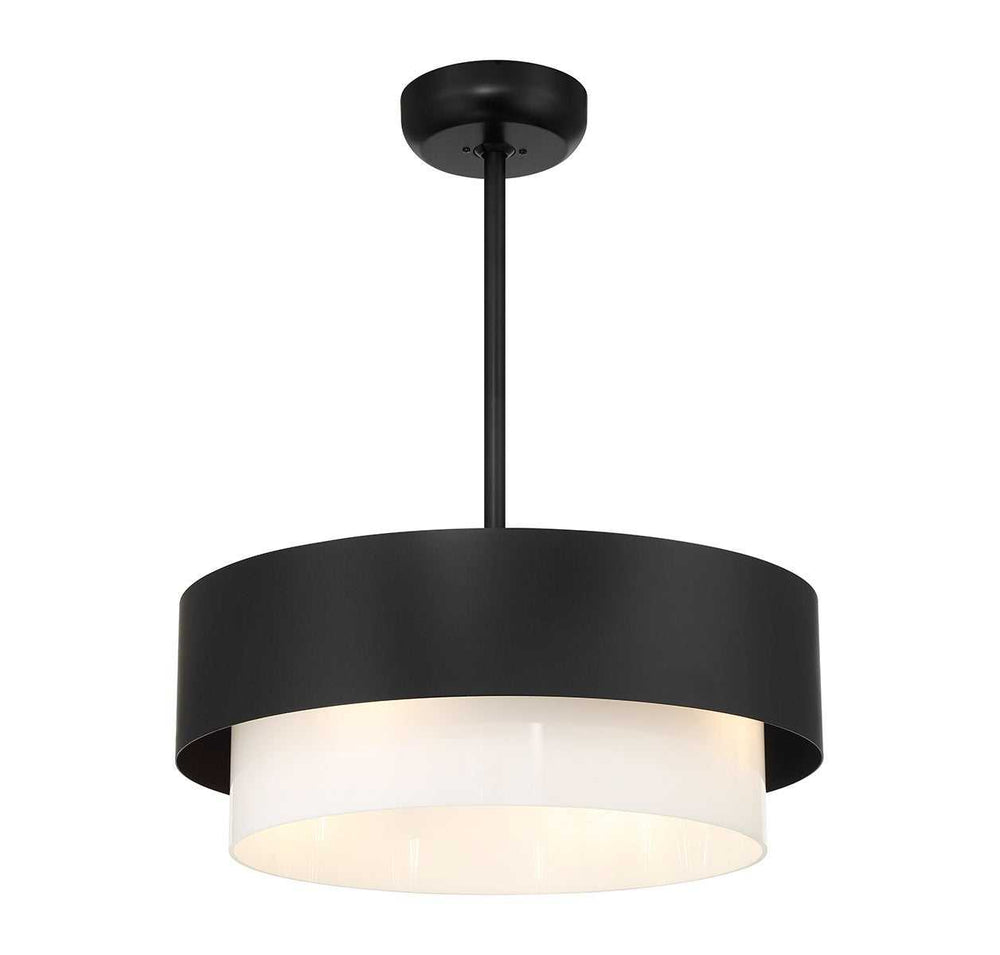 Diana Four Light Fan D'Lier in Matte Black Savoy House