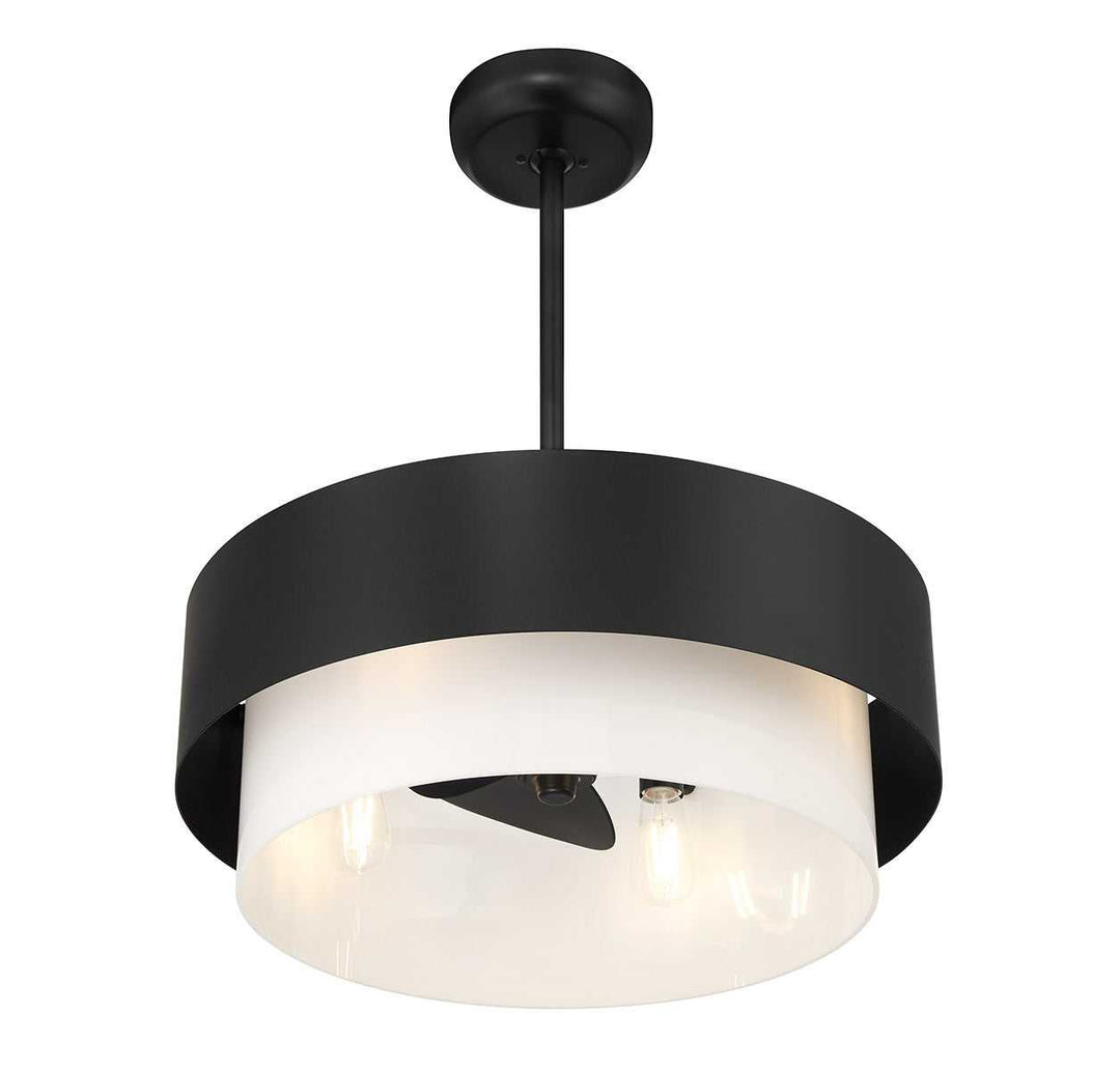 Diana Four Light Fan D'Lier in Matte Black Savoy House
