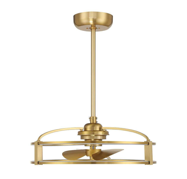 Vesta LED Fan D'Lier in Warm Brass Savoy House