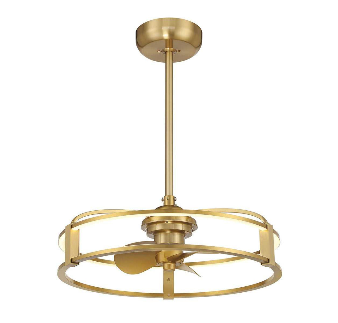 Vesta LED Fan D'Lier in Warm Brass Savoy House