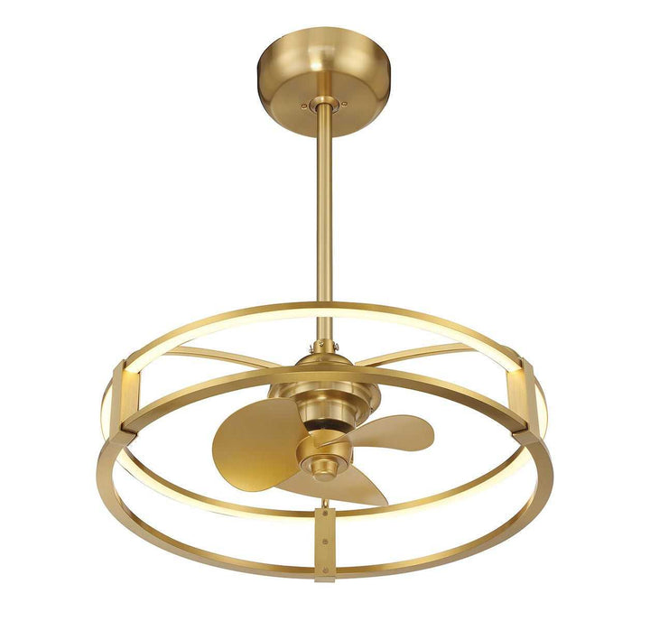 Vesta LED Fan D'Lier in Warm Brass Savoy House