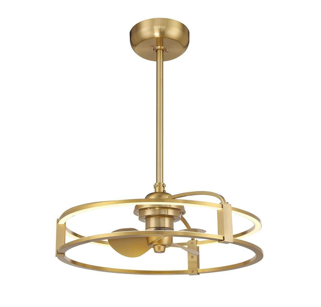 Vesta LED Fan D'Lier in Warm Brass Savoy House