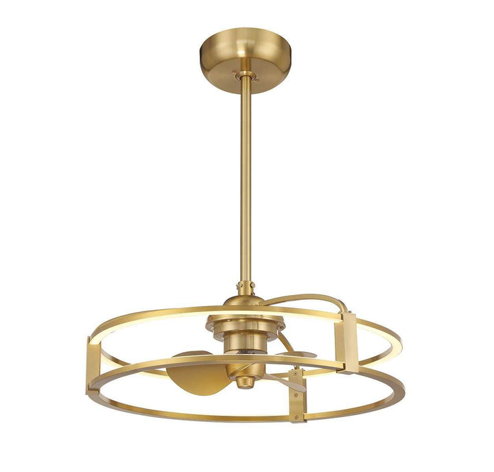 Vesta LED Fan D'Lier in Warm Brass Savoy House