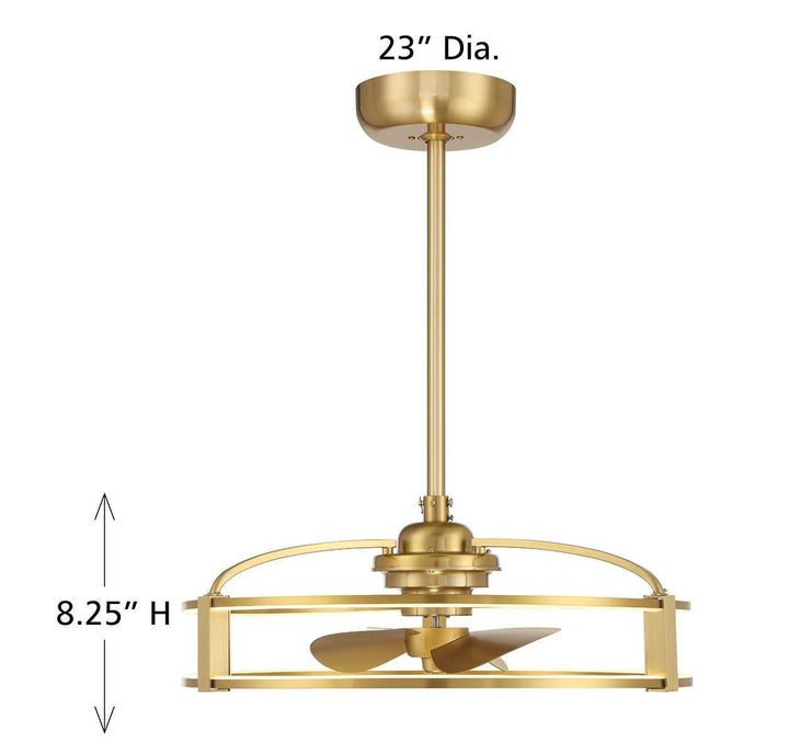 Vesta LED Fan D'Lier in Warm Brass Savoy House