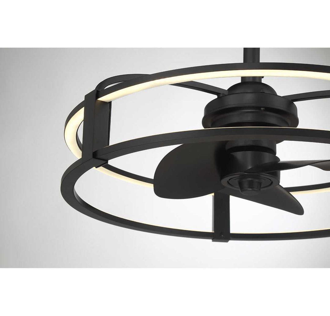 Vesta LED Fan D'Lier in Matte Black Savoy House