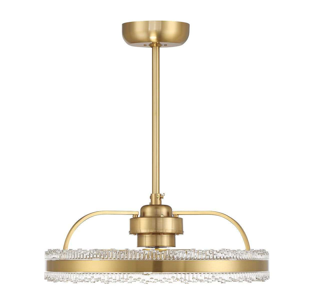 Corona LED Fan D'Lier in Warm Brass Savoy House