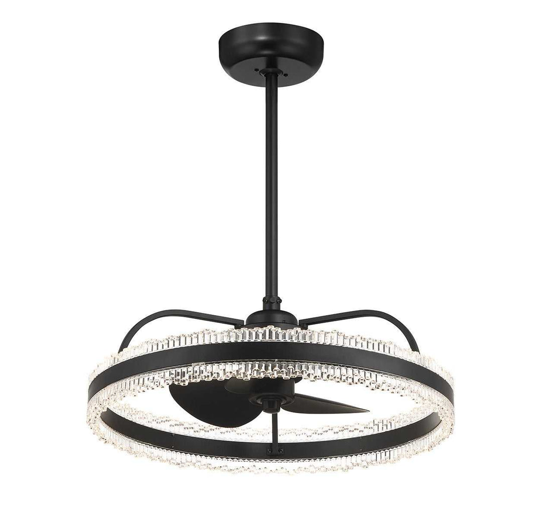 Corona LED Fan D'Lier in Matte Black Savoy House