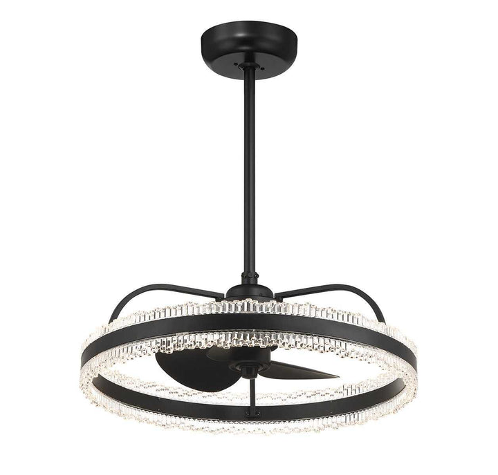 Corona LED Fan D'Lier in Matte Black Savoy House
