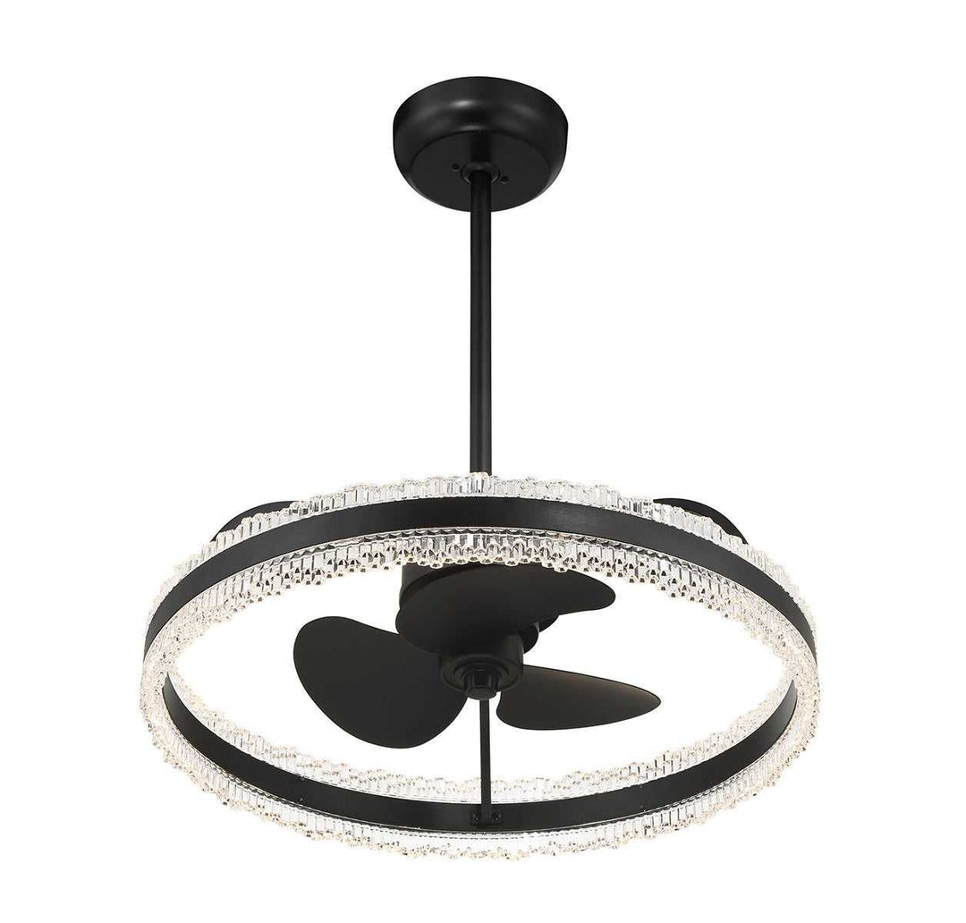 Corona LED Fan D'Lier in Matte Black Savoy House