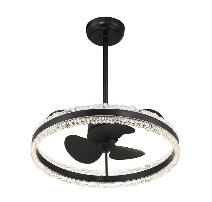 Corona LED Fan D'Lier in Matte Black Savoy House