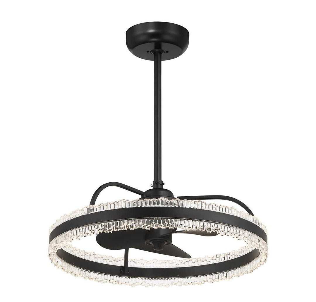 Corona LED Fan D'Lier in Matte Black Savoy House