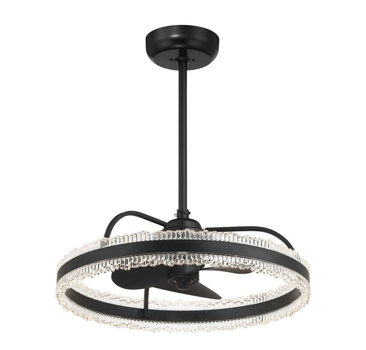 Corona LED Fan D'Lier in Matte Black Savoy House