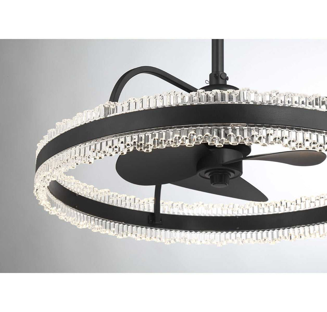 Corona LED Fan D'Lier in Matte Black Savoy House