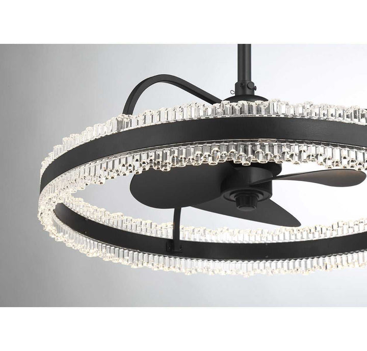 Corona LED Fan D'Lier in Matte Black Savoy House