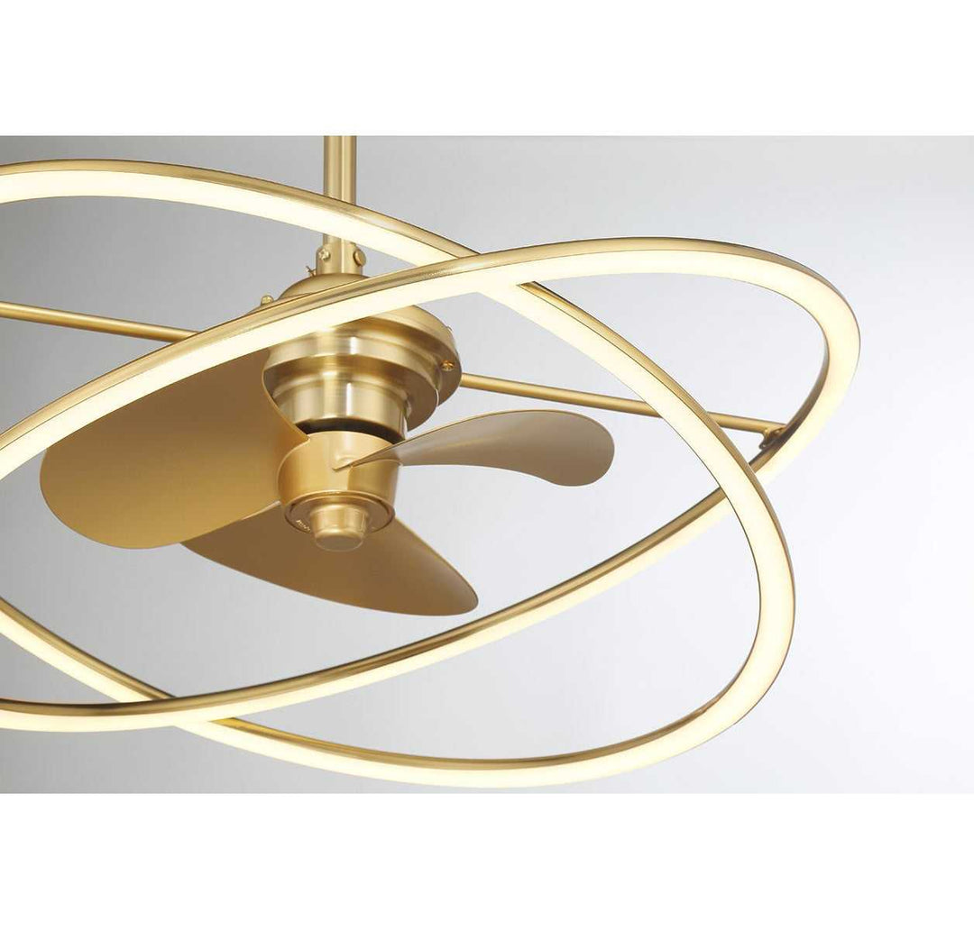 Dorado LED Fan D'Lier in Warm Brass Savoy House