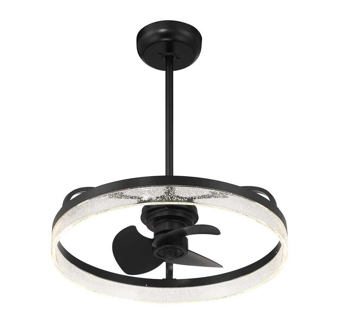 Lyria LED Fan D'Lier in Matte Black Savoy House