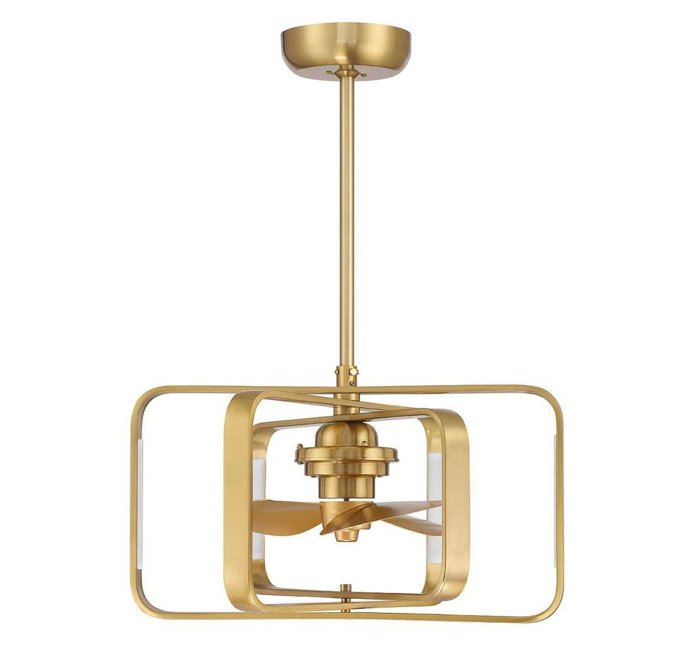 Lynx LED Fan D'Lier in Warm Brass Savoy House