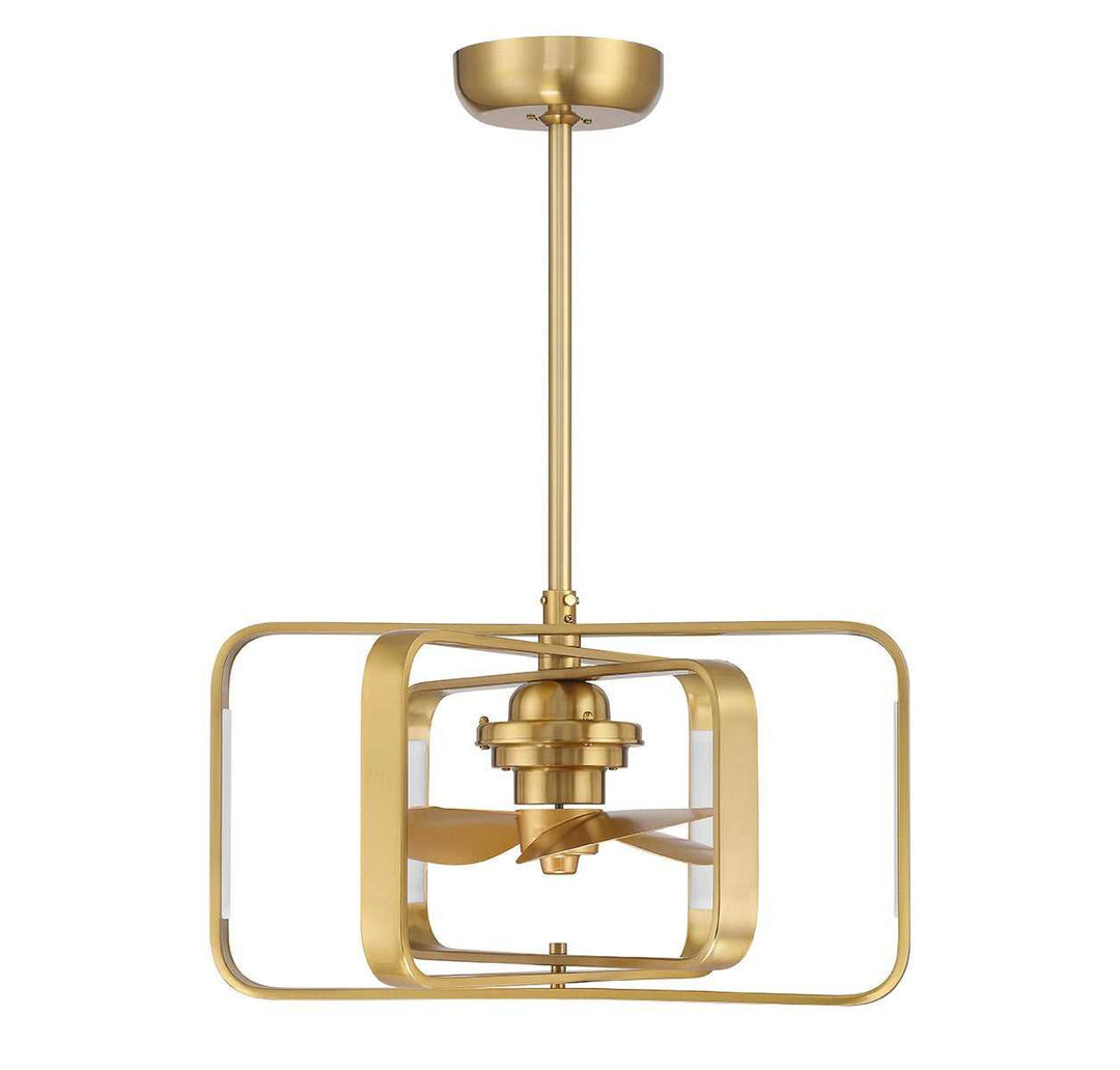 Lynx LED Fan D'Lier in Warm Brass Savoy House