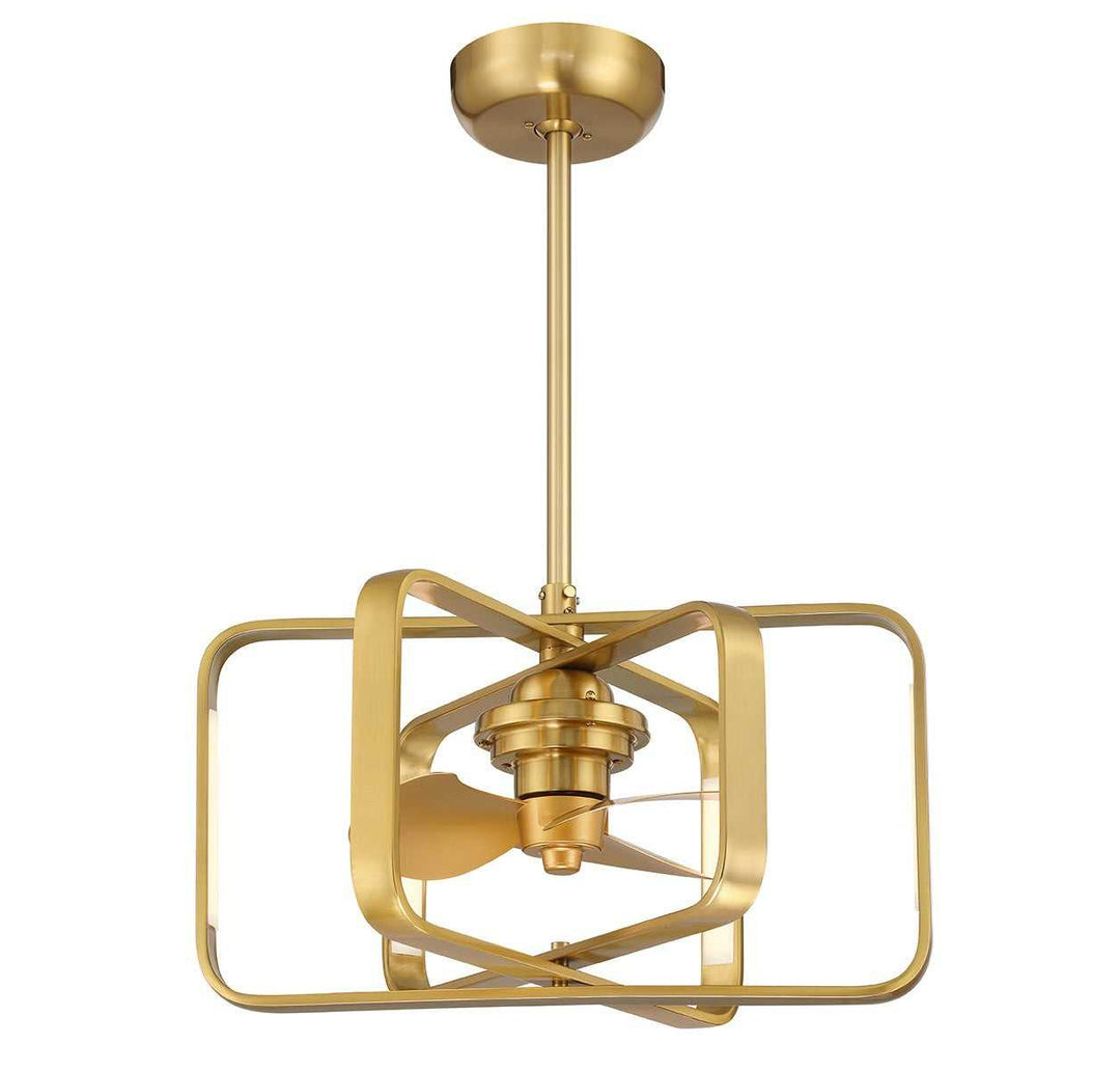 Lynx LED Fan D'Lier in Warm Brass Savoy House