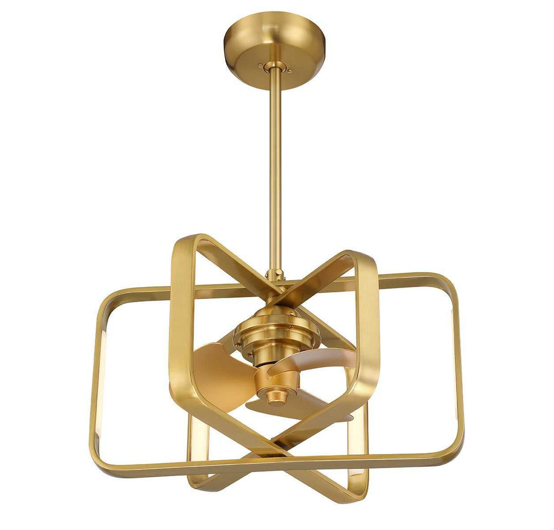 Lynx LED Fan D'Lier in Warm Brass Savoy House