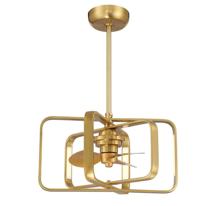 Lynx LED Fan D'Lier in Warm Brass Savoy House